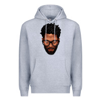 Heather Grey bearded black man portrait Premium Hoodie - texasbilliewilder