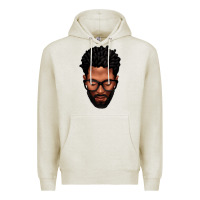 Oatmeal Heather bearded black man portrait Premium Hoodie - texasbilliewilder