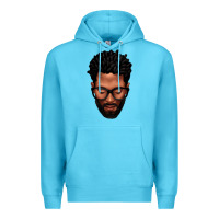 Ocean Blue bearded black man portrait Premium Hoodie - texasbilliewilder