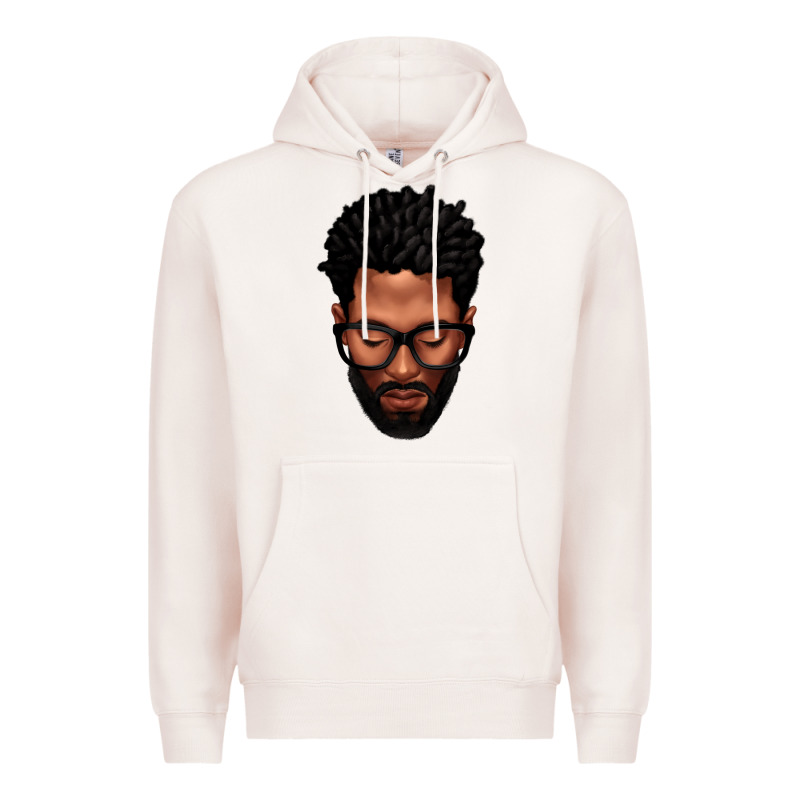 Bearded Black Man Portrait Premium Hoodie by texasbilliewilder | Teevron