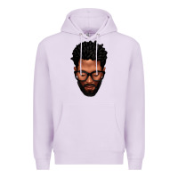 Lilac bearded black man portrait Premium Hoodie - texasbilliewilder