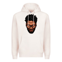 Pale Pink bearded black man portrait Premium Hoodie - texasbilliewilder