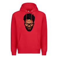 Red bearded black man portrait Premium Hoodie - texasbilliewilder