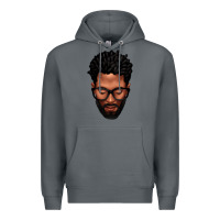 Rock bearded black man portrait Premium Hoodie - texasbilliewilder