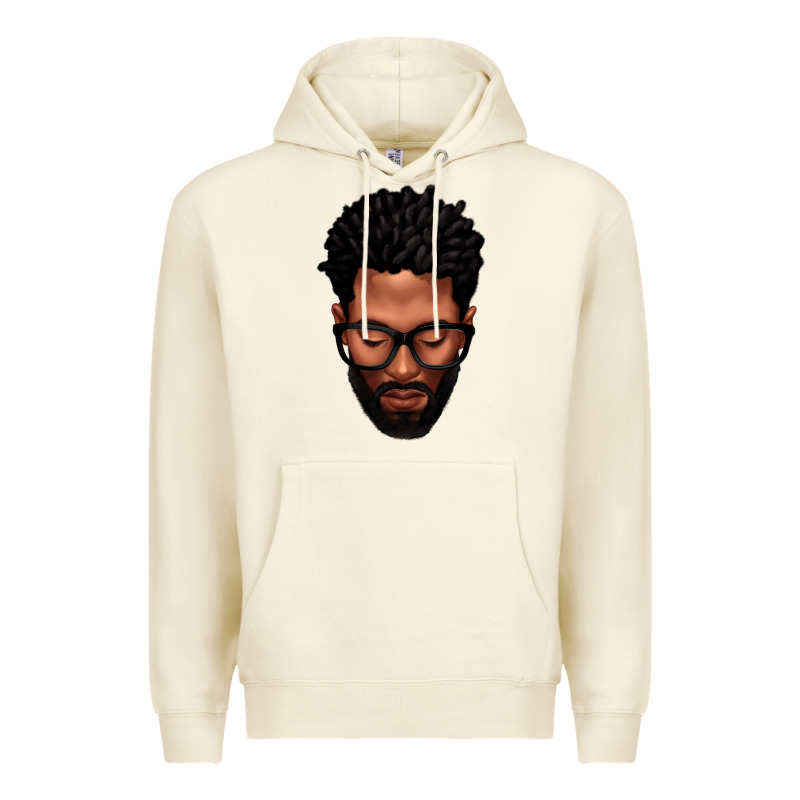 Bearded Black Man Portrait Premium Hoodie by texasbilliewilder | Teevron