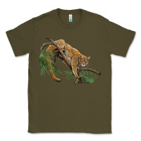 Army Green florida panther Classic Tee - BarkalooDesign