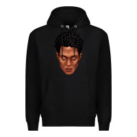 Black black man portrait Premium Hoodie - texasbilliewilder