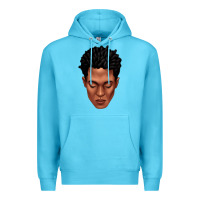 Ocean Blue black man portrait Premium Hoodie - texasbilliewilder