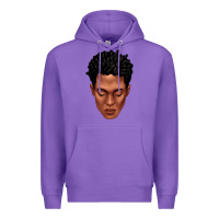Purple black man portrait Premium Hoodie - texasbilliewilder