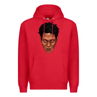 Red black man portrait Premium Hoodie - texasbilliewilder