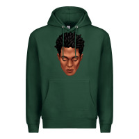 Sports Green black man portrait Premium Hoodie - texasbilliewilder