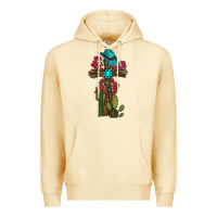 Pina Colada Gemstone Cross With Cactus Premium Hoodie - RanaPortraitStore