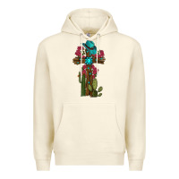 Sandshell Gemstone Cross With Cactus Premium Hoodie - RanaPortraitStore