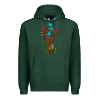 Sports Green Gemstone Cross With Cactus Premium Hoodie - RanaPortraitStore
