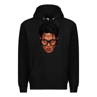 Black black man portrait Premium Hoodie - texasbilliewilder