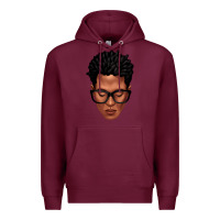 Burgundy black man portrait Premium Hoodie - texasbilliewilder