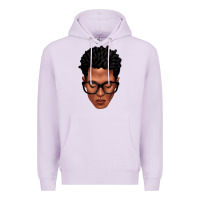 Lilac black man portrait Premium Hoodie - texasbilliewilder