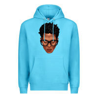 Ocean Blue black man portrait Premium Hoodie - texasbilliewilder