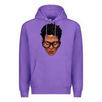 Purple black man portrait Premium Hoodie - texasbilliewilder