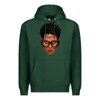 Sports Green black man portrait Premium Hoodie - texasbilliewilder