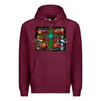 Burgundy Western Cross Premium Hoodie - RanaPortraitStore