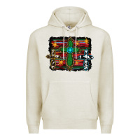 Oatmeal Heather Western Cross Premium Hoodie - RanaPortraitStore
