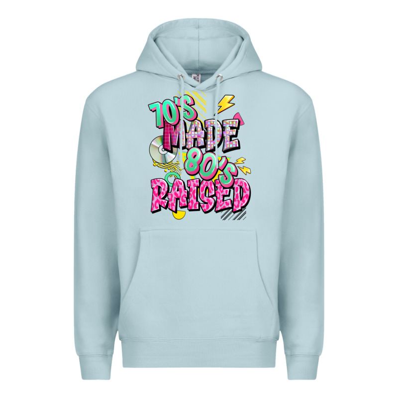 70s Made 80s Raised Premium Hoodie by texasbilliewilder | Teevron
