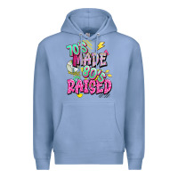 Colony Blue 70s made 80s raised Premium Hoodie - texasbilliewilder