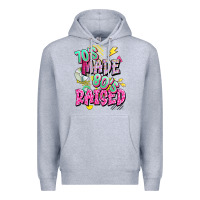 Heather Grey 70s made 80s raised Premium Hoodie - texasbilliewilder