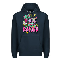 Navy 70s made 80s raised Premium Hoodie - texasbilliewilder