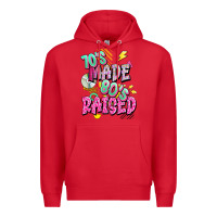 Red 70s made 80s raised Premium Hoodie - texasbilliewilder