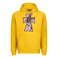 Lemon Cowhide Pink Gemstone Cross Premium Hoodie - RanaPortraitStore