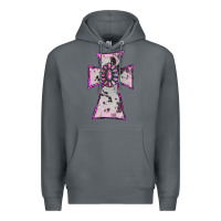 Rock Cowhide Pink Gemstone Cross Premium Hoodie - RanaPortraitStore