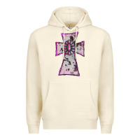 Sandshell Cowhide Pink Gemstone Cross Premium Hoodie - RanaPortraitStore