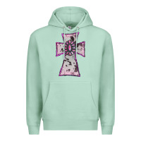 Seafoam Cowhide Pink Gemstone Cross Premium Hoodie - RanaPortraitStore
