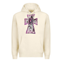 Tofu Cowhide Pink Gemstone Cross Premium Hoodie - RanaPortraitStore