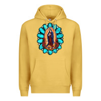 Antique Gold Gemstone Lady Of Guadalupe Premium Hoodie - RanaPortraitStore