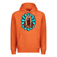 Carrot Gemstone Lady Of Guadalupe Premium Hoodie - RanaPortraitStore