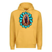 Mustard Gemstone Lady Of Guadalupe Premium Hoodie - RanaPortraitStore