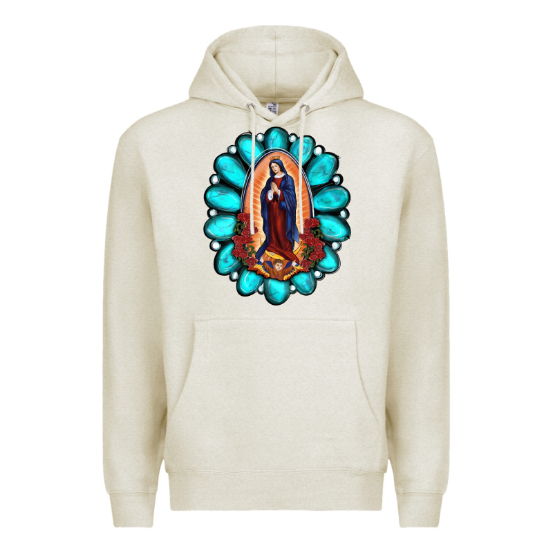 Gemstone Lady Of Guadalupe Premium Hoodie by RanaPortraitStore | Teevron
