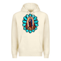 Sandshell Gemstone Lady Of Guadalupe Premium Hoodie - RanaPortraitStore