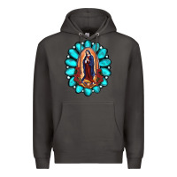 Smoke Gemstone Lady Of Guadalupe Premium Hoodie - RanaPortraitStore