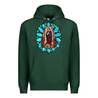 Sports Green Gemstone Lady Of Guadalupe Premium Hoodie - RanaPortraitStore