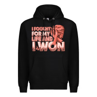 Black i fought for my life and i won uterine cancer peac Premium Hoodie - texasbilliewilder