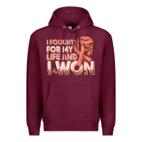 Burgundy i fought for my life and i won uterine cancer peac Premium Hoodie - texasbilliewilder
