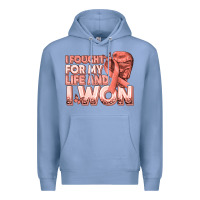 Colony Blue i fought for my life and i won uterine cancer peac Premium Hoodie - texasbilliewilder