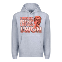 Heather Grey i fought for my life and i won uterine cancer peac Premium Hoodie - texasbilliewilder
