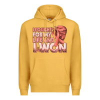 Mustard i fought for my life and i won uterine cancer peac Premium Hoodie - texasbilliewilder
