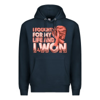 Navy i fought for my life and i won uterine cancer peac Premium Hoodie - texasbilliewilder