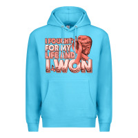 Ocean Blue i fought for my life and i won uterine cancer peac Premium Hoodie - texasbilliewilder